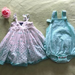 Baby girls dress & romper.